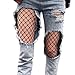 Produktbild Ularma Damen Reizvolle Schwarz Mesh Fischnetz Strumpfhose Spitze High Waist Strümpfe Style 2017 (Style B)