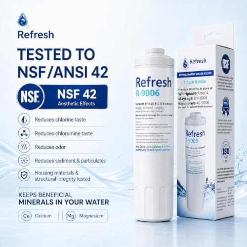 Image of Refresh Refrigerator Water Filter Replacement, Whirlpool EDR4RXD1, 3-Pack