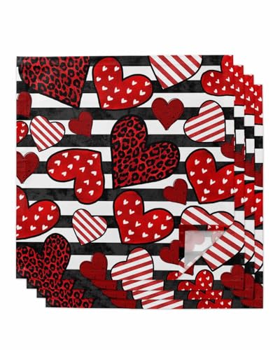 Servilletas de Tela Love Stripes Set x4 50.5x50.5 cm miniatura 1