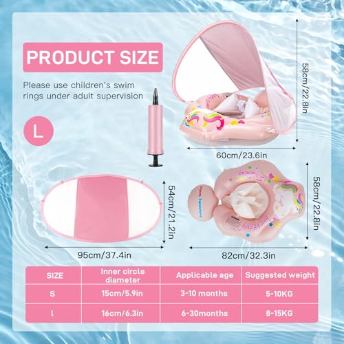 Bouée de natation pour bébé avec flotteur de piscine et accessoire plage - 2