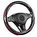 Produktbild SFONIA Auto Lenkrad Abdeckung Lenkradschutz Lenkradhülle PU Leder Universal 37-38cm/15" Rutschfest Atmungsaktiv Langlebig (Wein rot)