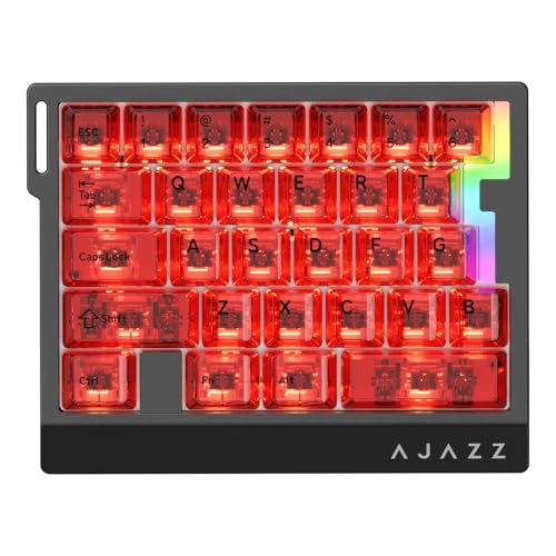 AJAZZ AK029 Wired Magnetic Switch One-Handed Gaming Keyboard, Hall Effect Rapid Trigger Mechanical Keypad, SOCD & DKS, 8KHz Polling Rate, 29 Keys Hot-Swappable Mini Keyboard for FPS Gamers, PC, Red