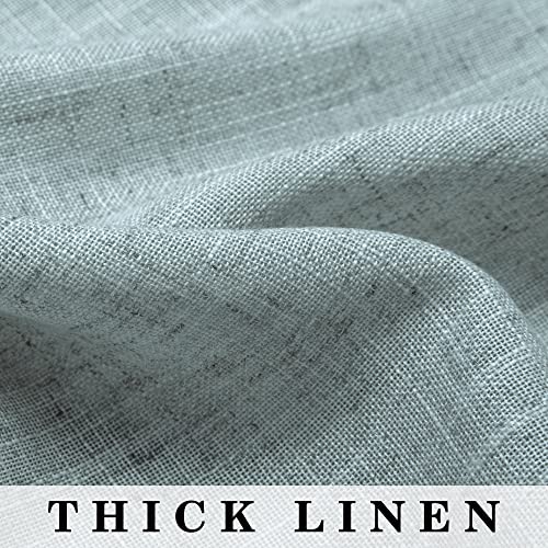 Long Curtains Semi Sheer Blackout 108 inches for Beach Sliding Glass Door Farmhouse Coastal Decor Home Living Room Bedroom Sea Green Set of 2 Panels Extra Length - Image 5