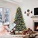 7.5ft Pre-lit Christmas Tree, Artificial Christmas Tree W/2992 PE & PVC Mixed Branch Tips, 750 LED Lights & 26 Lighting Modes, Stand for Home, Office, Party, Commercial
