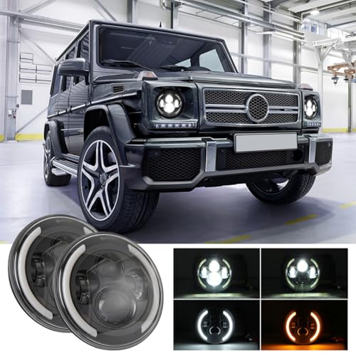 Faro LED redondo 7 pulgadas 200W para iluminación de SUV 4