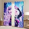 Erosebridal Japanese Anime Window Treatments Drapes, Kawaii Anime Girl Blackout Curtains 42" Wx63 L Cartoon Girl Window Curtains 2 Panel Sets, Japanese Animation Sci Fi Style Decor for Living Room - Image 2