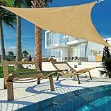 MATERIAL: Este vela de sombra solar confeccionado con material HDPE de alta calidad. Denso y resistente. Puedes limpiarlo con detergentes suaves y agua.