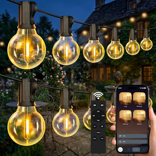 Guirlande lumineuse d'extérieur de jardin de 20m haute résistance et variateur