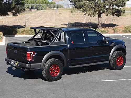 Armordillo Usa 7161849 Cr-X Modular Adjustable Chase Rack Roll Bar With Roof Rack Basket & 2X Led Light Bars - Matte Black Fits Full Size Pickup Truck #TOP2