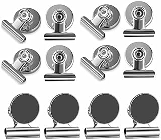 20pcs Magnetic Clips Strong Fridge Neodymium Magnet Hooks Clips Scratch-Free Fridge Magnets Clips Refrigerator Magnetic Metal Clips for Home Office School Whiteboard Photos Fridge Refrigerator