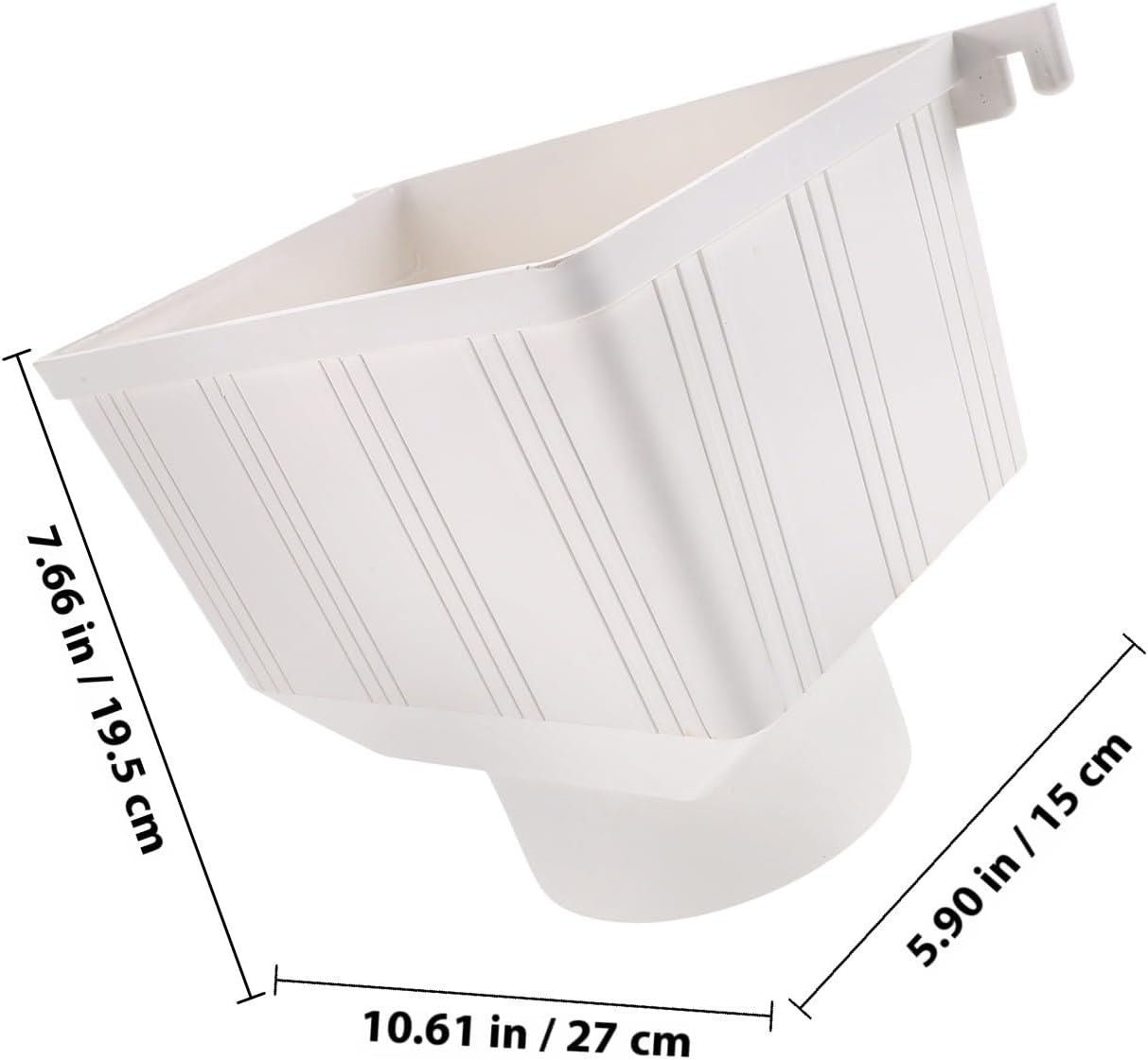 ARTIBETTER Rainwater Downspout Diverter Kit PVC Gutter Connector for 110mm Standard Downspouts, Rainwater Collection Funnel Compatible with Garden Rain Barrels, Outdoor Water Drainage