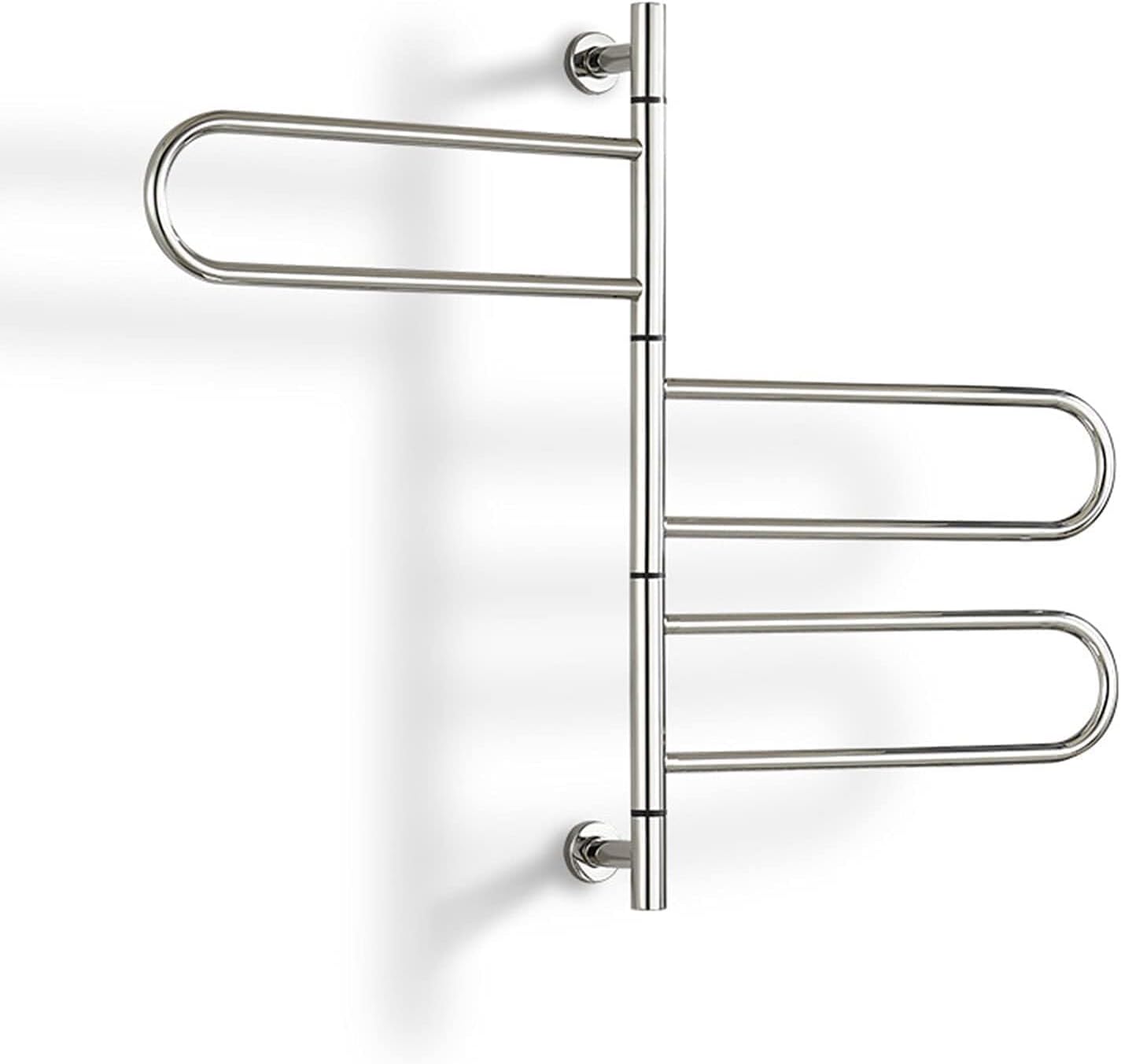 Wall Mounted Towel Warmer, 83W Electric Heated Swivel Rack Bar, 180° Rotatable Stainless Steel Heater Rail, Fast Heating, IPX4 Waterproof, for Bathroom