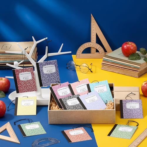 Image of Siifert 24 Pcs Back to School Teacher Appreciation Gifts Bulk Funny Composition Book Air Freshener Car Scented Hanging Decor Thank You Gift for Classroom Lockers Teachers Coworkers