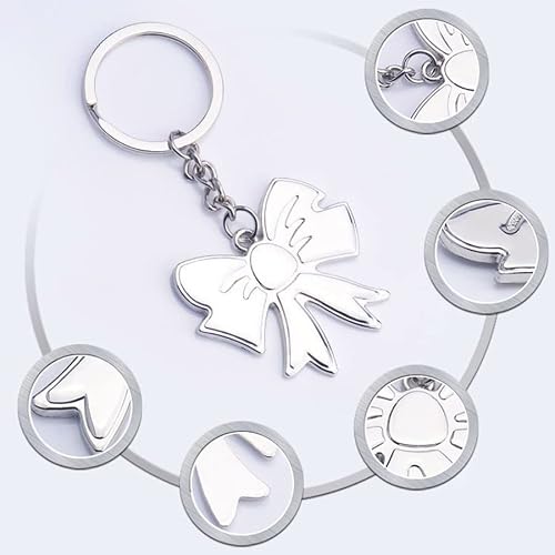 Arfuka Keychain Bow-Knot Pendant Keyring Stainless Steel Key Holder Key Chain Women Men Gift For Birthday Christmas Festival #TOP1