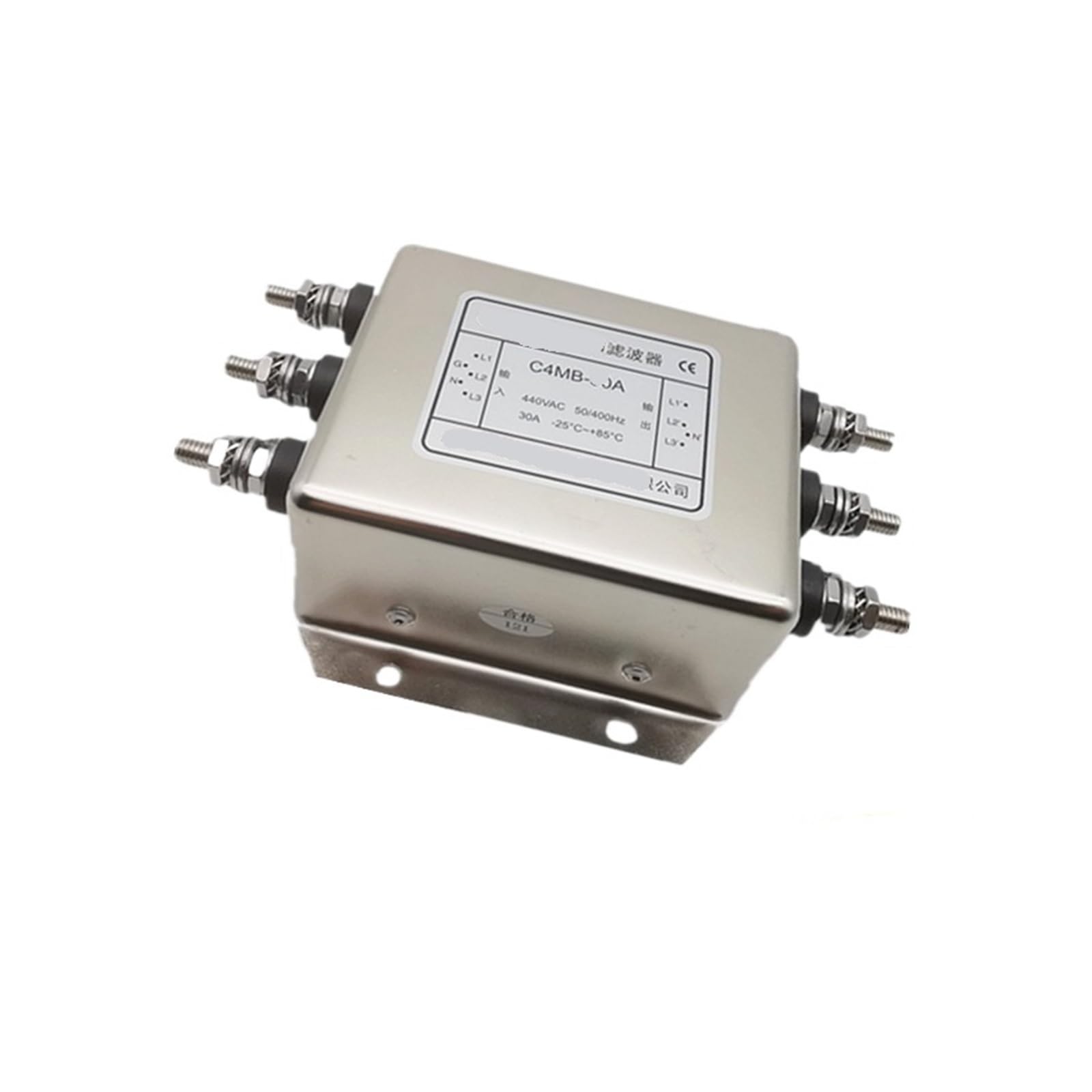 Filtro de potencia trifásico 380 V cuatro hilos C4MB-30A supresor EMI