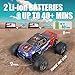 Hosim RC 4x4 Off Road Cars with 2 Batteries 1:16 All Terrain RC Monster Truck 40+ km/h Fast Buggy Remote Control Car for Adults and Children (Red)