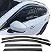 Window Visors Compatible with 2017-2025 Mazda CX-5 KE, Smoke Tinted Semi-Transparent Injection Polycarbonate Shade Rain Sun Guard Wind Vent Air Deflector by IKON MOTORSPORTS