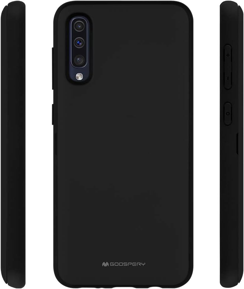 GOOSPERY Galaxy A50 Wallet Case with Card Holder, Protective Dual Layer Bumper Phone Case (Black)