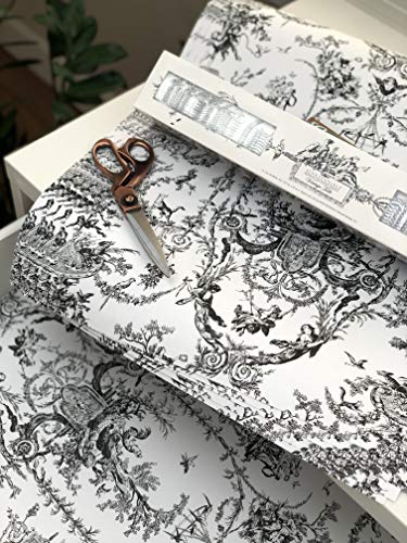 Scentennials Vintage Toile Gray (6 Sheets) Scented Fragrant Shelf & Drawer Liners 16.5" x 22" - Great for Dresser, Kitchen, Bathroom, Vanity & Linen Closet