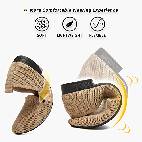 Image of BABUDOG Women's Flats Shoes Shiny Mesh Loafers Shoes Soft Memory Foam Flats