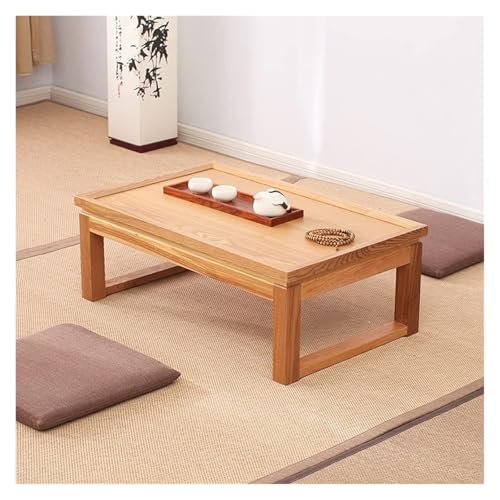 Table basse japonaise pliante pour petits espaces, solution meuble d'appoint beige - 3