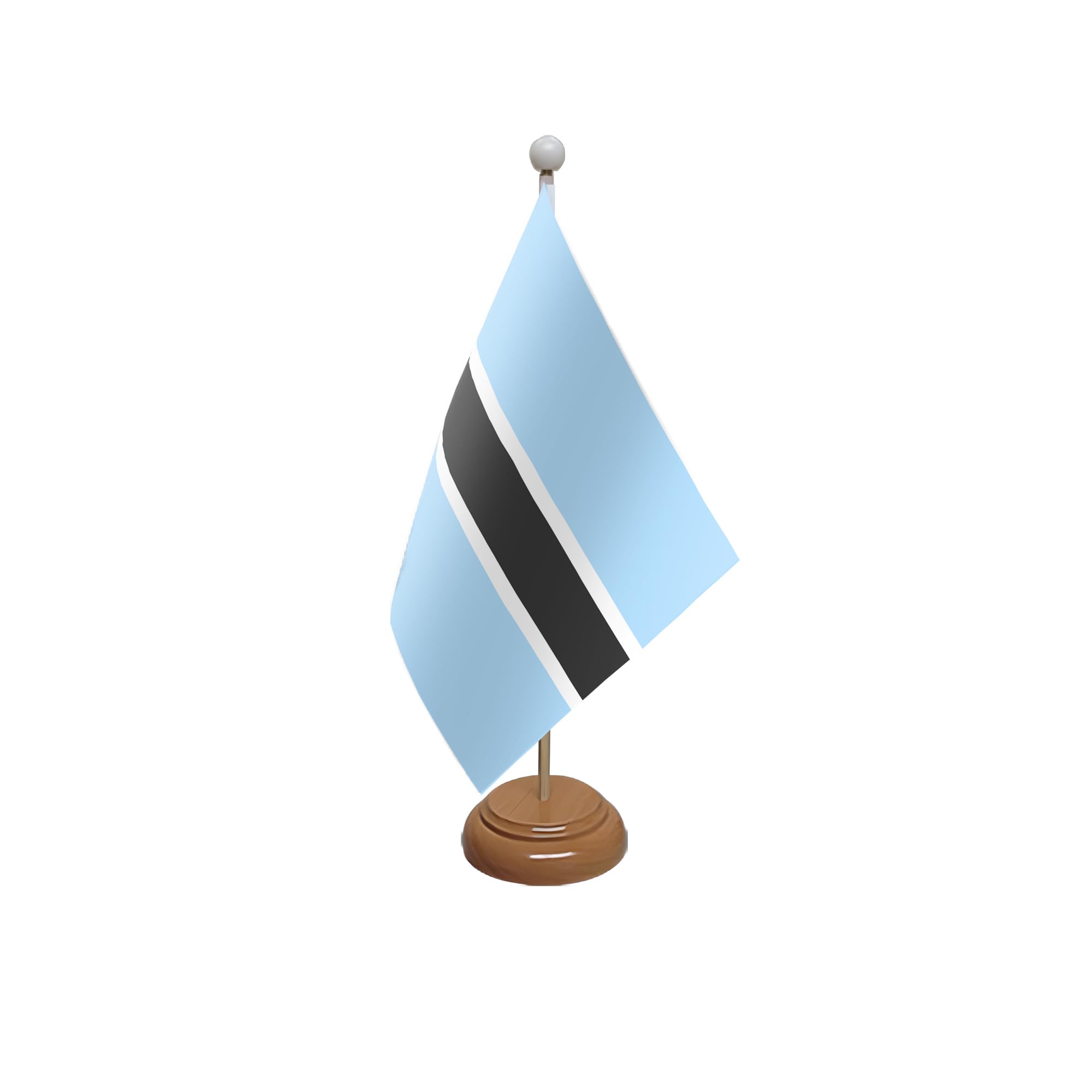 Flagtex Botswana Wooden Table Flag With Wooden Base