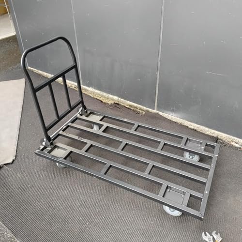 Carretilla plegable con plataforma y ruedas giratorias 80x150x92cm miniatura 6