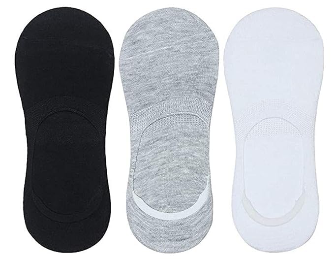 Men's & Women Solid Cotton No Show Low Cut Loafer Socks (Multi-Coloured) Pack Of 3-picture-28