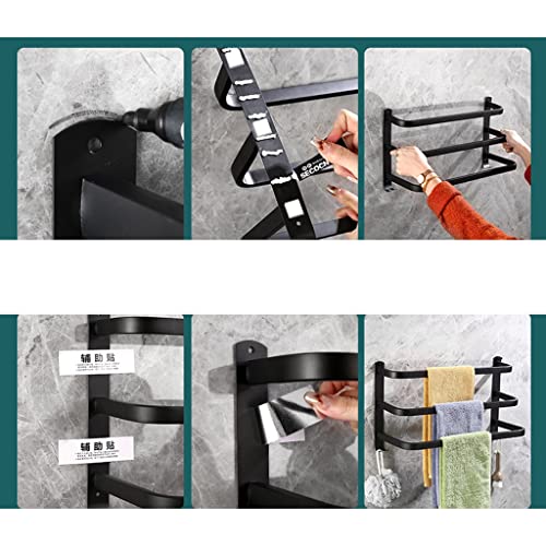 Estante de baño sin perforaciones de 38cm para pared y cocina 4