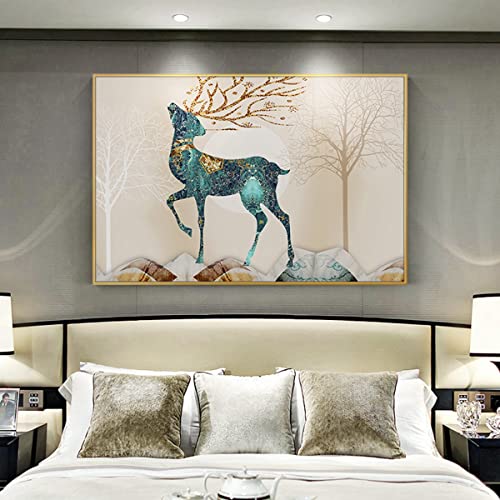 Point De Croix Diamant Cerf pour une décoration murale salon élégante et apaisante