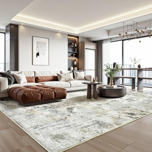 Large Washable 9x12 Area Rug with Non-Slip Design