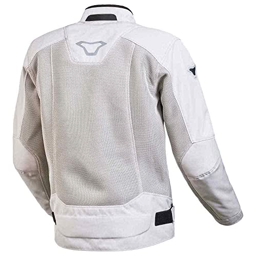 Macna Empire wasserdichte Motorrad Textiljacke, hellgrau, M