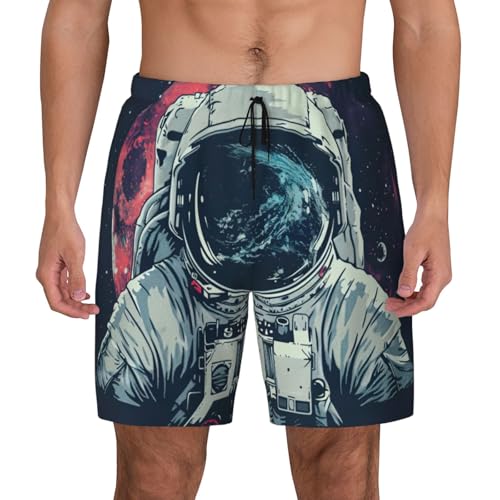 Short de bain pour homme imprimé astronaute lunaire léger