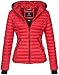 Produktbild Navahoo Damen Übergangs Stepp Jacke mit Kapuze B348 [B348-Rot-Gr.M]