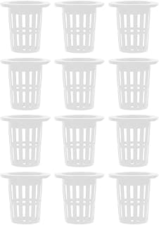 50pcs Plastic Mesh Net Cups for Hydroponic Baskets, Quick Drainage