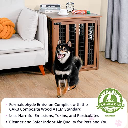 Wishive Dog Crate Furniture, Wooden Dog Crate With Door, Indoor Dog Kennel For Small/Medium Dog, Side End Table, Mesh Dog Kennels, Cat House, Dog Furniture #TOP5