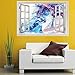 Produktbild Leoljc Abstrakte Farbe 3D Wandaufkleber Schlafzimmer Kinderzimmer Diy Dekoration Pvc Selbstklebende Gefälschte Fenster (50X70 Cm)