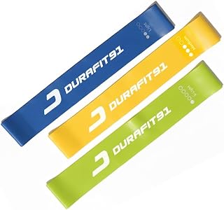Durafit91 Resistance Bands Mini Loop Set (Pack of 3) – Hip & Glute Workout Bands, Natural Latex Exercise Bands for Gym, Ho... Price In India