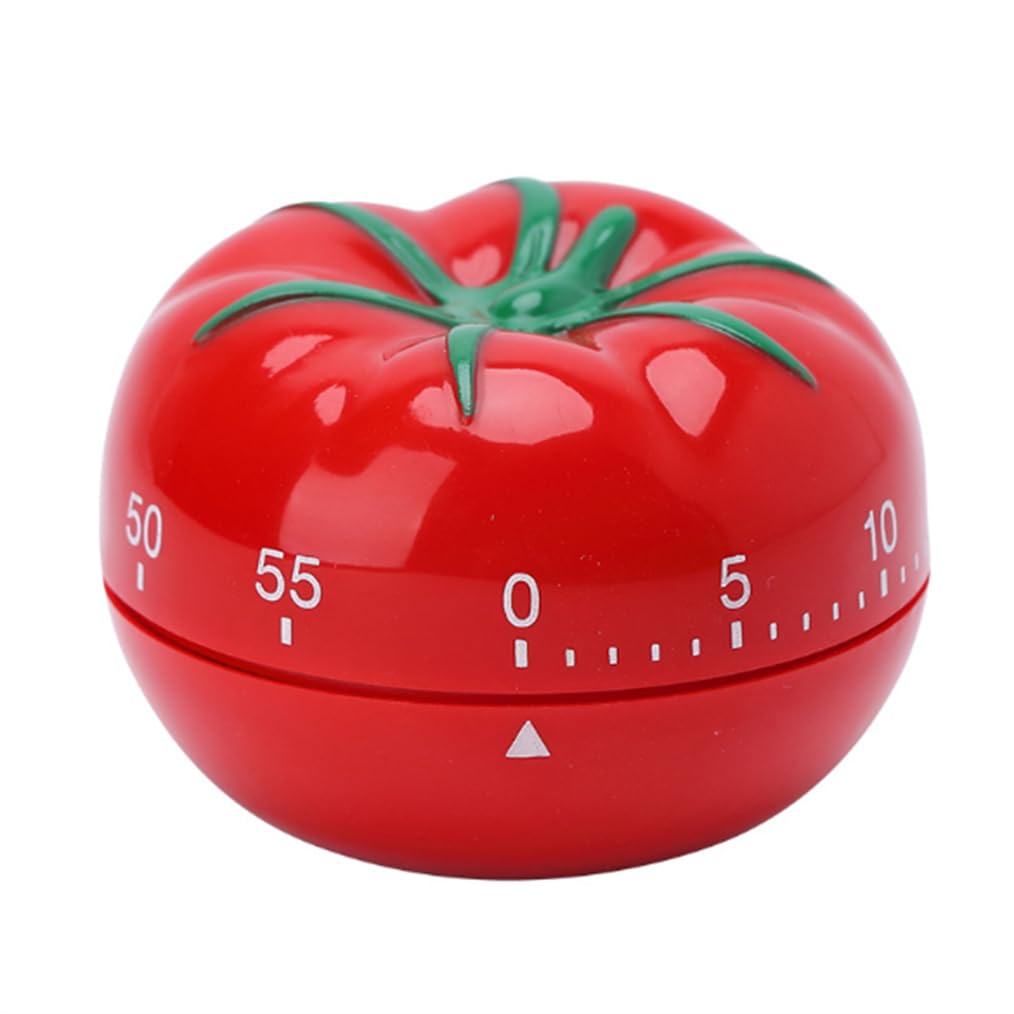 Btkigl Red Tomato Mechanical Timer Kitchen Cooking Reminder Cooking Alarm Clock (Small（6.5 * 5Cm）)