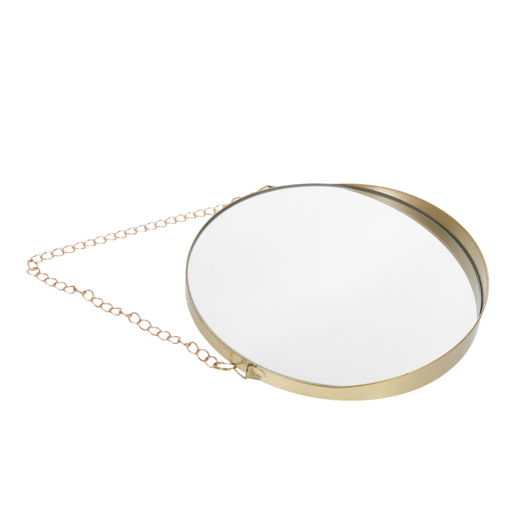 Miroir mural suspendu scandinave doré en fer art compact TOYANDONA pour toilette