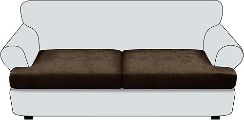 Vista 67 de Fundas de cojín para sofá, con aspecto de cuero, 3 piezas, juegos de fundas elásticas para asientos de sofá para sala de estar, fundas de cojín