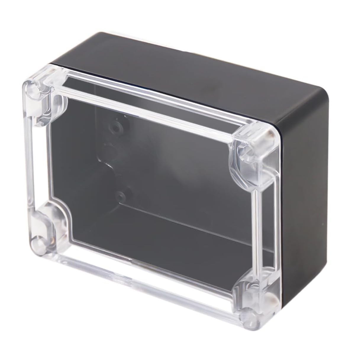 Otdorpatio Project Box IP65 Waterproof Junction Box ABS Plastic Black Electrical Boxes DIY Electronic Project Case Power Enclosure Clear Cover 4.53"x3.54"x2.17"