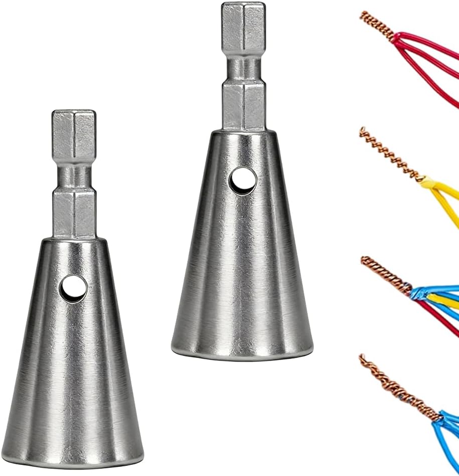 Wire Twisting Tool Wire Twister Wire Connector, 2026 Upgraded New Professional Electrician Wire Nut Twister Stripping and 6MM Hex Shank Cable Wire Twisting Tool (8)