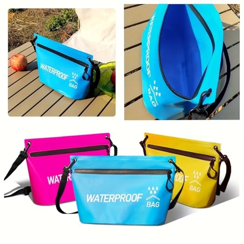 Dry Bag impermeable con cremallera, correa ajustable para el hombro, capacidad de 1.32 galones para viaje y flotación miniatura 5