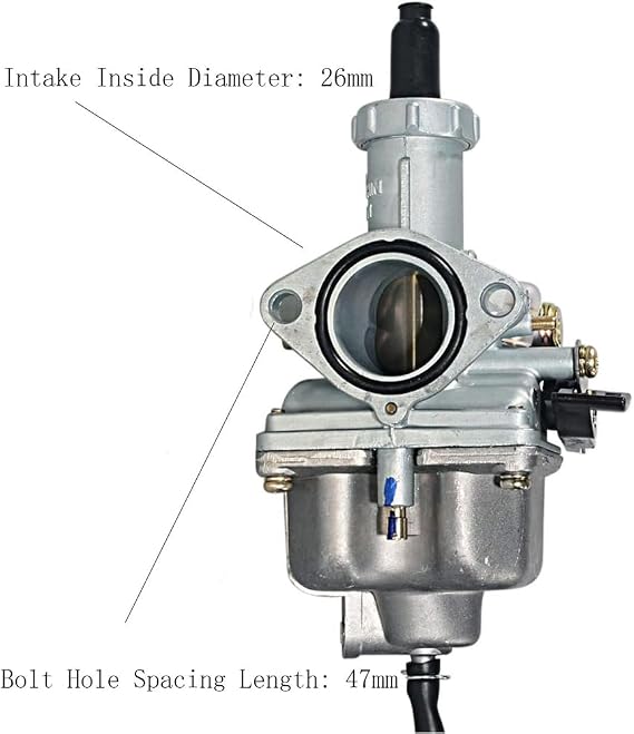 Motorcycle Carburetor 26mm Carb for CB125 XL125S TRX250 TRX250EX XR100 Recon 125CC ATC185 ATC200 GY6 150cc ATV Go-Kart Dirt Bike PZ26