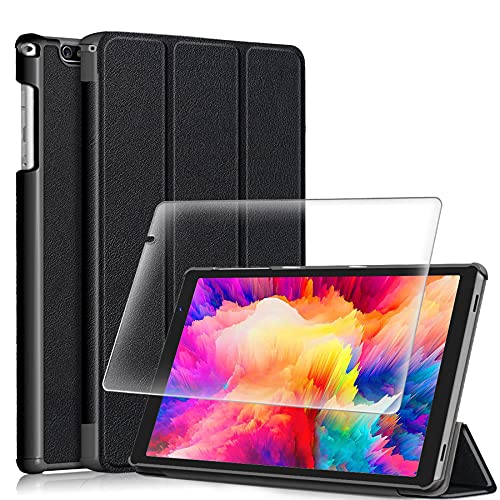 FOR VANKYO タブレットS20 10インチ 用の ケース FOR VANKYO タブレットS20 10インチ 用の 保護カバー衝撃吸収 +FOR VANKYO タブレットS20 10インチ 用の 強化ガラスフィルム 表面硬度9H 飛散防止処理 タブレット 専用 液晶保護フィルム 全面保護