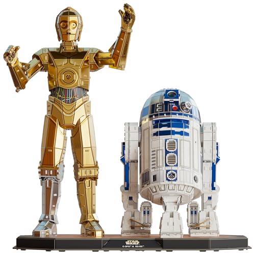 4D Build, Star Wars C-3PO & R2-D2 3D Model Kit with Stand, Star Wars Collectibles & Desk Décor, Adult Puzzles, Building Toys, 416 Pieces, 3D Puzzles, Gift Ideas for Ages 12 & Up by 4D Build - Image 7