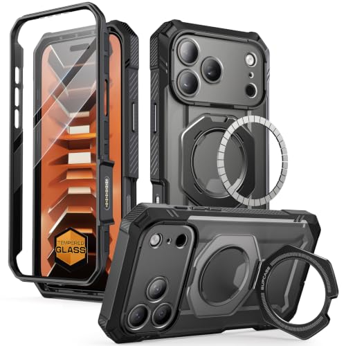 SUPCASE for iPhone 18 Pro Case/iPhone 17 Pro Case, Glass Protector, Black