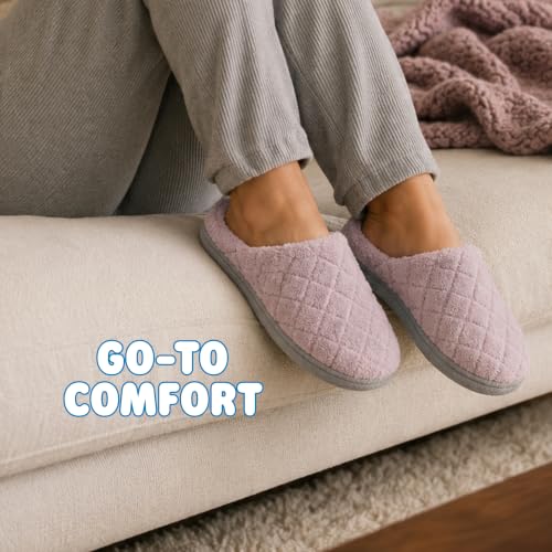 Image of Leslie Terry Clog House Shoes with Memory Foam, Indoor Slippers with Wide Widths