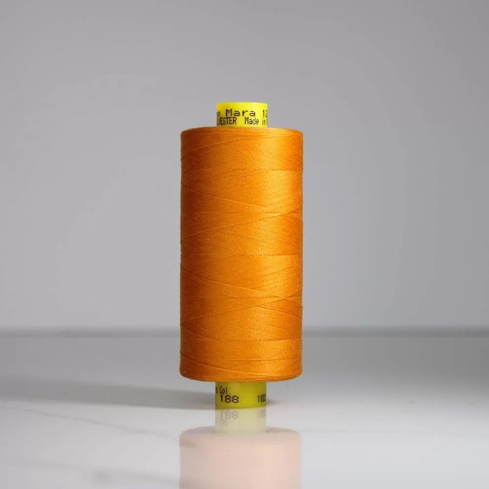 Gutermann Mara 120 All-Purpose Polyester Sewing Thread – 1000m Spool, UV Resistant, Silky Shine, Tear & Abrasion Resistant – Perfect for Sewing Machines or Hand Sewing/Colour-188